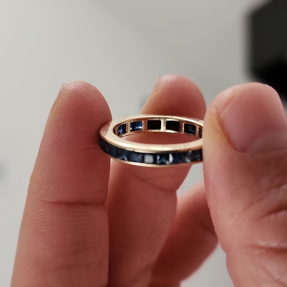 Sapphire eternity band 14k 7 - Picture 3 of 9